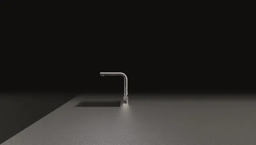 SCHOCK Kchenarmatur Laios White Gold Einhebelmischer Oberflche: Goldfarben mit Festauslauf 360 schwenkbarer Auslauf