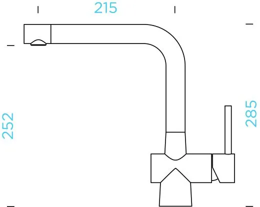 SCHOCK Kchenarmatur Laios Copper Einhebelmischer Oberflche: Kupferfarben mit Festauslauf 360 schwenkbarer Auslauf