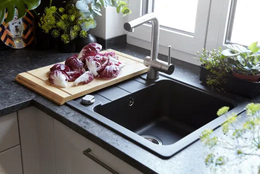 SCHOCK Kchenarmatur Laios Cristadur Classic Line Einhebelmischer Zugauslauf 360 schwenkbarer Auslauf mit Schlauchbrause