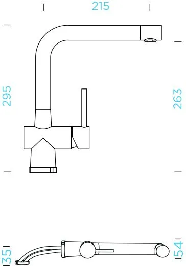 SCHOCK Kchenarmatur Laios-W EDM Einhebelmischer Edelstahl massiv mit Festauslauf 360 schwenkbarer Auslauf Vorfenstermontage