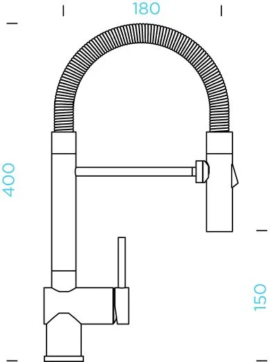 SCHOCK Kchenarmatur Sina EDM Einhebelmischer Edelstahl massiv mit Festauslauf 360 schwenkbarer Auslauf und Pendelbrause