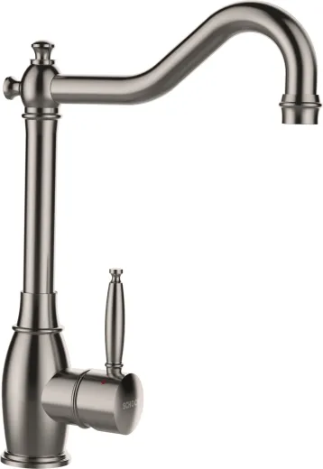 ✅ SCHOCK Kchenarmatur Resi EDM Einhebelmischer Edelstahl massiv mit Festauslauf 360 schwenkbarer Auslauf in Nostalgieoptik