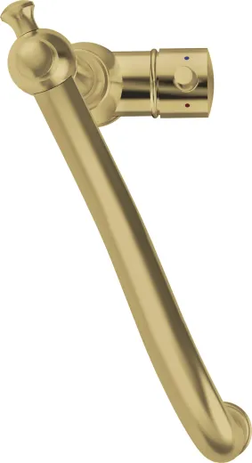 SCHOCK Kchenarmatur Resi White Gold Einhebelmischer Goldfarben mit Festauslauf 360 schwenkbarer Auslauf in Nostalgieoptik