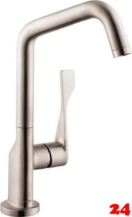 AXOR Kchenarmatur Citterio Edelstahl Finish Einhebelmischer 260 mit Festauslauf Schwenkbereich einstellbar (39850800)