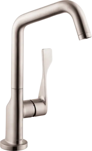 AXOR Kchenarmatur Citterio Edelstahl Finish Einhebelmischer 260 mit Festauslauf Schwenkbereich einstellbar (39850800)