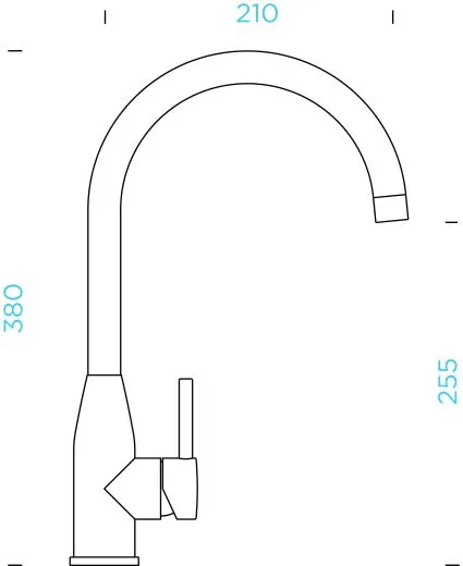 SCHOCK Kchenarmatur Kavus Cristalite Basic Line Einhebelmischer Festauslauf 360 schwenkbarer Auslauf