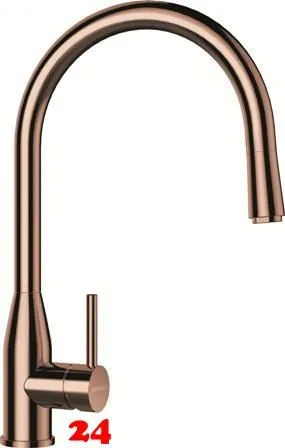 SCHOCK Kchenarmatur Kavus Copper Einhebelmischer Kupferfarben mit Zugauslauf 360 schwenkbar mit Schlauchbrause