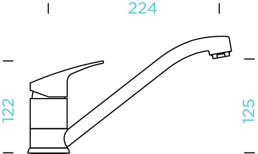 SCHOCK K�chenarmatur Evinas EDM Einhebelmischer Edelstahl massiv mit Festauslauf 360� schwenkbarer Auslauf