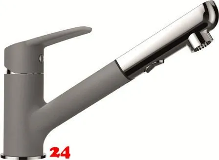 SCHOCK Kchenarmatur Daja Cristalite Basic Line Einhebelmischer Zugauslauf 120 schwenkbarer Auslauf