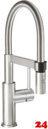 Villeroy & Boch Kchenarmatur Steel Expert Compact Einhebelmischer Edelstahl massiv mit Pendelbrause