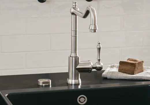 ✅ Villeroy & Boch Kchenarmatur Avia 2.0 Einhebelmischer Edelstahl massiv mit Festauslauf Nostalgieoptik