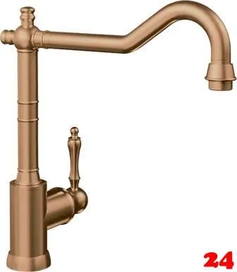 Villeroy & Boch Kchenarmatur Avia 2.0 Einhebelmischer Bronzefarben (PVD) mit Festauslauf Nostalgieoptik