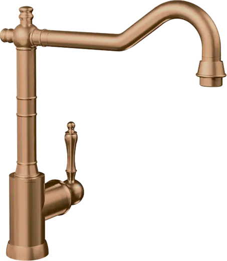 Villeroy & Boch Kchenarmatur Avia 2.0 Einhebelmischer Bronzefarben (PVD) mit Festauslauf Nostalgieoptik