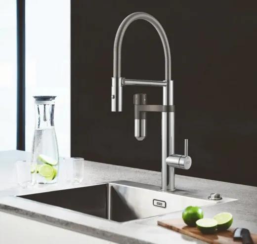 ✅ FRANKE Vital Festauslauf Schwarz matt / ESO Einhebelmischer mit 3-Stufen Kapsel Trinkwasserfiltersystem 360 schwenkbarer Auslauf