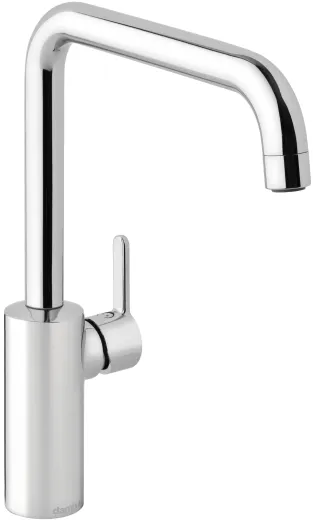 ✅ DAMIXA Kchenarmatur Silhouet Chrom Einhebelmischer mit Festauslauf