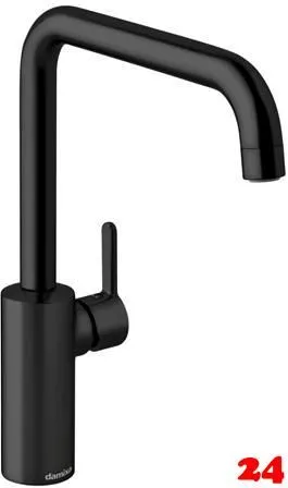 ✅ DAMIXA Kchenarmatur Silhouet Mattschwarz Einhebelmischer mit Festauslauf