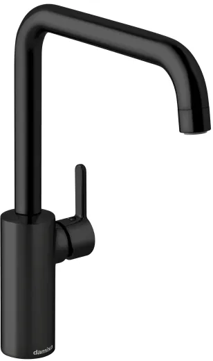 ✅ DAMIXA Kchenarmatur Silhouet Mattschwarz Einhebelmischer mit Festauslauf