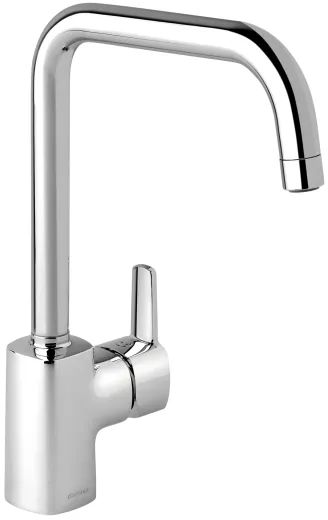 DAMIXA Kchenarmatur Pine Chrom Einhebelmischer mit Festauslauf