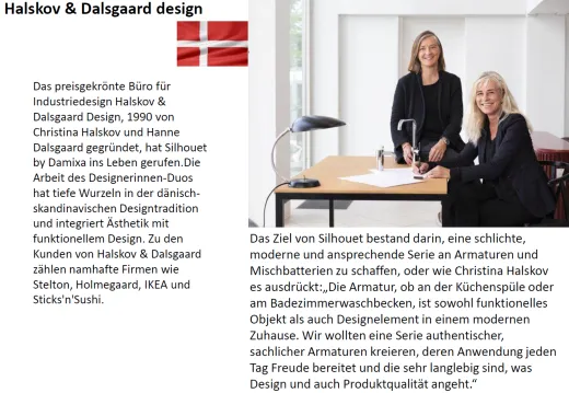 DAMIXA Kchenarmatur Silhouet Edelmessing poliert PVD Einhebelmischer mit Festauslauf