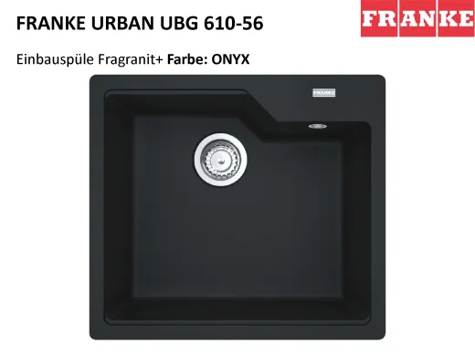 FRANKE Kchensple Urban UBG 610-56 Fragranit+ Einbausple / Granitsple mit Siebkorb als Drehknopfventil