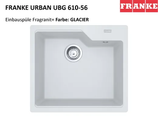FRANKE Kchensple Urban UBG 610-56 Fragranit+ Einbausple / Granitsple mit Siebkorb als Drehknopfventil