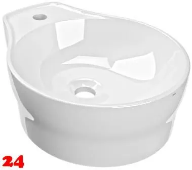 KWC PROFESSIONAL RONDAtop Aufsatzwaschtisch ANMT2002 Waschtisch MIRANIT Montage auf Waschtischplatte ohne berlauf mit Armaturenbank