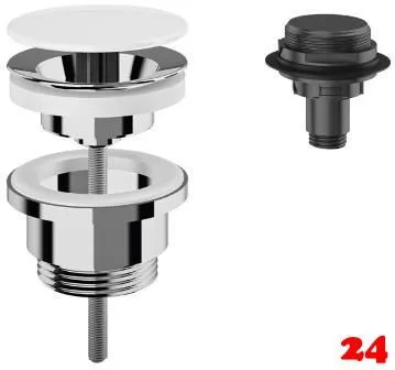 KWC PROFESSIONAL Haubenablaufventil ZANMW0031 Weiß passend QUADROtop, RONDAtop Aufsatzwaschtischen sowie QUADRO-FX KWC PROFESSIONAL Haubenablaufventil ZANMW0031 Weiß passend QUADROtop, RONDAtop Aufsatzwaschtischen sowie QUADRO-FX