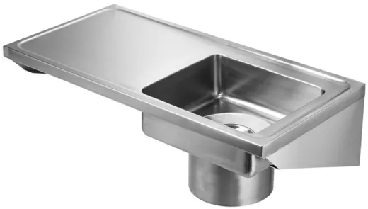 KWC PROFESSIONAL Sirius Gipsabscheider SIRX835/836 Edelstahl zur Auflagemontage mit Gipsfangkorb und Deckel