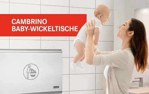 KWC PROFESSIONAL CAMBRINO Baby-Wickeltisch horizontal CAMB10HP fr die Wandmontage und klappbar