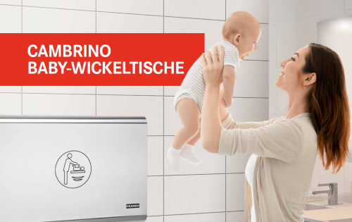 KWC PROFESSIONAL CAMBRINO Baby-Wickeltisch vertikal CAMB20VP fr die Wandmontage und klappbar