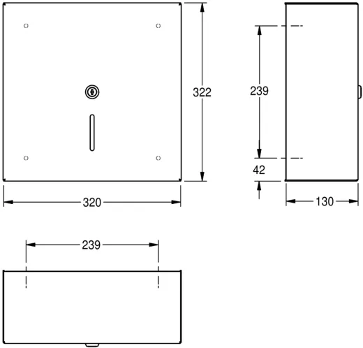 KWC PROFESSIONAL Heavy Duty WC-Grorollenhalter Jumbo RH320 fr die Aufputzmontage Vandalismus hemmende Ausfhrung