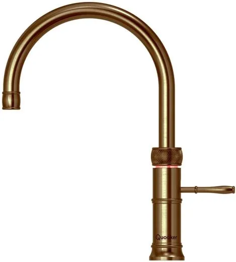 QUOOKER CLASSIC FUSION Round Messing Patina Combi (+) B Einhebelmischer & 100C Armatur Nostalgieoptik (COMBI+CFNRPTB)