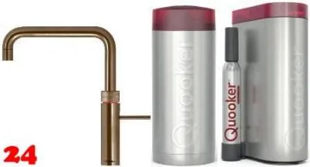 ✅ QUOOKER FUSION Square Messing Patina COMBI B mit CUBE 2 *Der Wasserhahn, der alles kann! (COMBIFNSPTBCUBE)