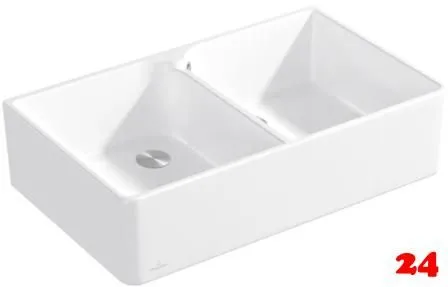 Villeroy & Boch Splstein / Splmodul Doppelbecken 90X-Classicline Keramiksple in Standard Farben