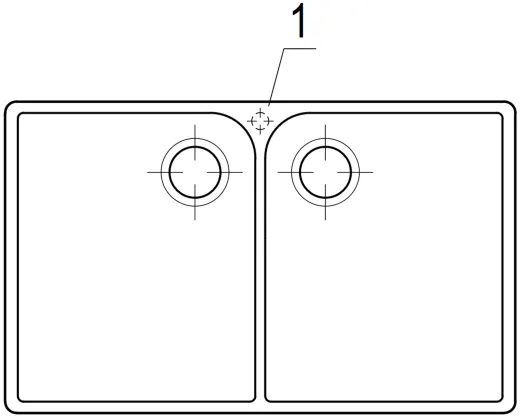 Villeroy & Boch Splstein / Splmodul Doppelbecken 90X-Classicline Keramiksple in Standard Farben