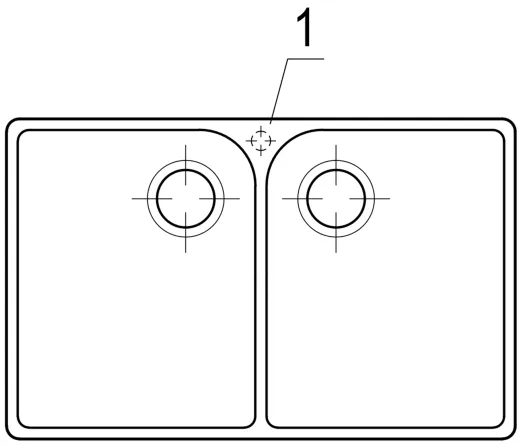 Villeroy & Boch Splstein / Splmodul Doppelbecken 80X-Classicline Keramiksple in Standard Farben