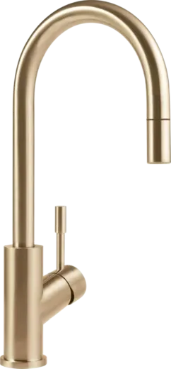 Villeroy & Boch Kchenarmatur Umbrella Flex Einhebelmischer Goldfarben (PVD) mit Zugauslauf