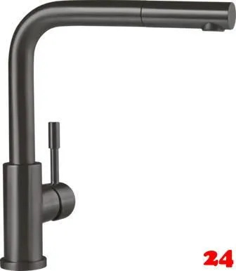 Villeroy & Boch Kchenarmatur Steel Shower Einhebelmischer Anthracite (PVD) mit Zugauslauf