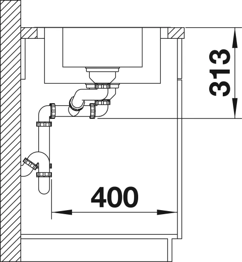 BLANCO Kchensple Classimo 6 S-IF Edelstahlsple / Einbausple Flachrand mit Ablaufsystem InFino und PushControl