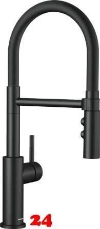 BLANCO Kchenarmatur Catris S Flexo Einhebelmischer Sonderfarbe Schwarz matt mit flexibler Pendelbrause