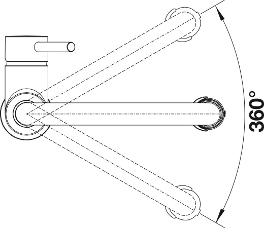 BLANCO Kchenarmatur Catris S Flexo Chrom/Schwarz Einhebelmischer mit flexibler Pendelbrause umstellbar