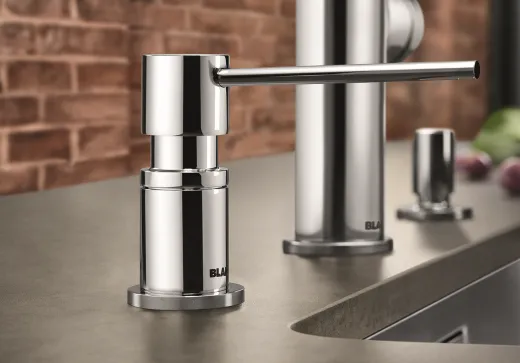 BLANCO Seifenspender Lato Chrom Splmittelspender / Dispenser bequeme Druckbettigung von oben