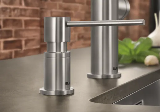 ✅ BLANCO Seifenspender Lato PVD Steel Splmittelspender / Dispenser bequeme Druckbettigung von oben