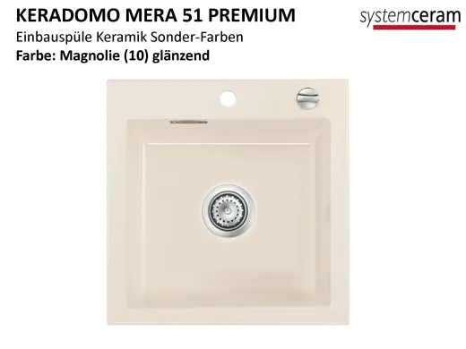 Systemceram KeraDomo MERA 51-PREMIUM Keramiksple / Einbausple in Sonderfarben fr die Kche