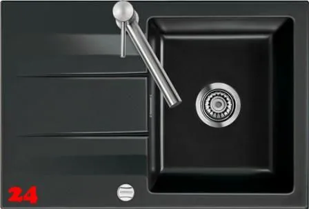 Systemceram KeraDomo GENEA 75-BASIC Keramiksple / Einbausple in Standardfarben fr die Kche