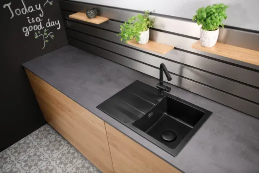 Systemceram KeraDomo GENEA 75-BASIC Keramiksple / Einbausple in Standardfarben fr die Kche