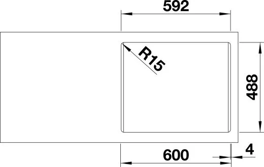 ✅ BLANCO Palona 6-Keramik Einbausple / Keramiksple mit Zugexcenter Farbe Kristallweiss glnzend