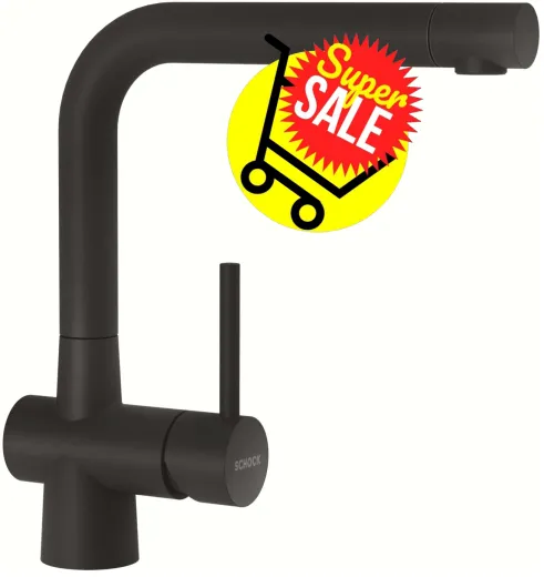 ✅ SCHOCK Kchenarmatur Laios Cristadur Classic Line Einhebelmischer Festauslauf 360 schwenkbarer Auslauf in der Farbe Magma