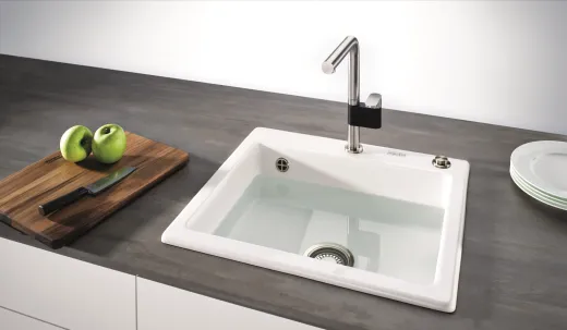 ✅ FRANKE Kchensple Mythos MTK 610-58-Keramik Fraceram Einbausple / Keramiksple Farbe Perlgrau