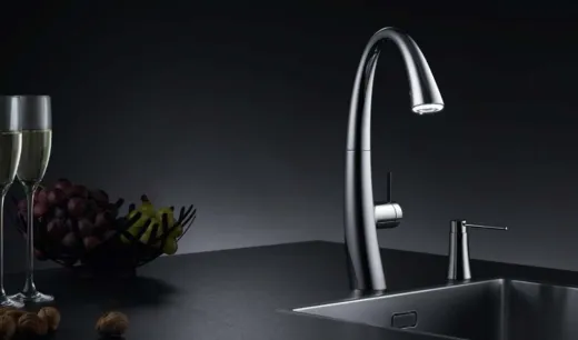 ✅ KWC Kchenarmatur Zoe 10.201.102.176FL Einhebelmischer Matt Black mit Geschirrbrause Griffposition auswhlbar (124349)